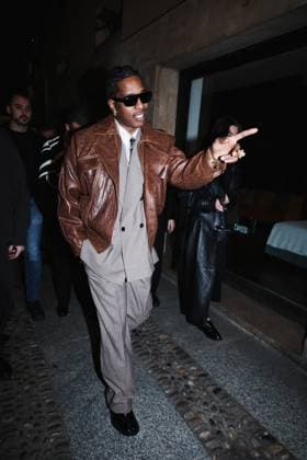 Milan, Italy: Milan, Milan Women s Fashion Week: Fall Winter 2025 - Women s Fashion, Fall Winter 2025 - RayBan Party - Arrivals. In the photo: ASAP Rocky (American rapper and first Creative Director of Ray-Ban) Milan Italy  - ZUMAp169 20250227_zea_p169_1389 Copyright: xAlessandroxBremecx