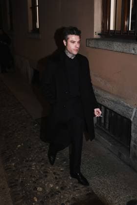 Milan, Italy: Milan, Milan Women s Fashion Week: Fall Winter 2025 - Women s Fashion, Fall Winter 2025 - RayBan Party - Arrivals. In the photo: Fedez (Rapper) Milan Italy  - ZUMAp169 20250227_zea_p169_1396 Copyright: xAlessandroxBremecx