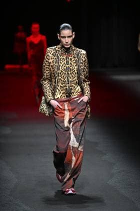 Milan, Italy: Milan, Milan Women s Fashion Week: Fall Winter 2025 - Women s Fashion, Fall Winter 2025.- Roberto Cavalli fashion show - catwalk in the photo: model Milan Italy  - ZUMAp169 20250228_zea_p169_108 Copyright: xSimonaxChiocciax