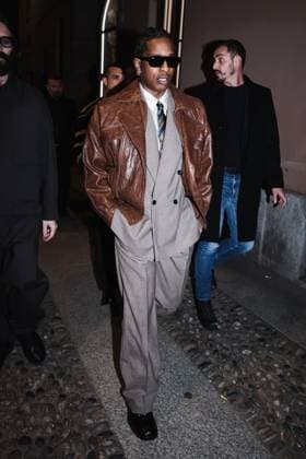 Milan, Milan Women s Fashion Week: Fall Winter 2025 - Ray-Ban Party - Arrivals - Arrivals Milan, Milan Women s Fashion Week: Fall Winter 2025 - Women s Fashion, Fall Winter 2025 - RayBan Party - Arrivals. In the photo: ASAP Rocky (American rapper and first Creative Director of Ray-Ban) Milan Italy  Copyright: xIPA ABACAx