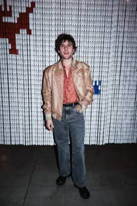 Milan, Milan Women s Fashion Week: Fall Winter 2025 - Women s Fashion, Fall Winter 2025 - Etro Fashion Show - Front Row Guests. In the photo: Rkomi (Rapper)  Copyright: xAlessandroxBremecx xipa-agency.netx xx IPA_Agency_IPA54671978