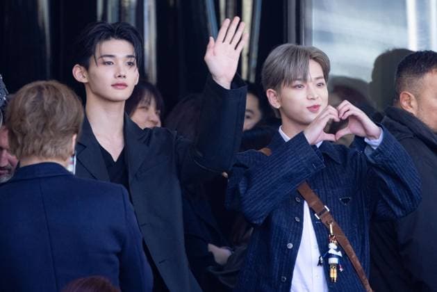 News - Prada - Arrivals - Milan Fashion Week - Womenswear Fall Winter 2025 2026 Jo and Harua from &amp;TEAM are seen arriving at the Prada fashion show during the Milan Fashion Week - Womenswear Fall Winter 2025 2026 on February 27, 2025 in Milan, Italy. Photo: Cinzia Camela. MILAN Fondazione Prada Italy Copyright: xCinziaxCamelax xLiveMediax LPN_1756722