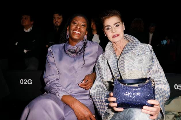 MFW - Emporio Armani Photocall Myriam Sylla, Antonia Dell’Atte attend Emporio Armani’s fashion show during the Milan Fashion Week - Womenswear Fall Winter 2025 2026 on February 27, 2025 in Milan, Italy. Photo by Marco Piovanotto ABACAPRESS.COM Milan Italy  Copyright: xPiovanottoxMarco ABACAx