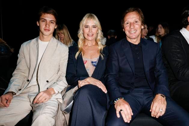 MFW - Emporio Armani Photocall Benicio Gravier, Valeria Mazza, Alejandro Gravier attend Emporio Armani’s fashion show during the Milan Fashion Week - Womenswear Fall Winter 2025 2026 on February 27, 2025 in Milan, Italy. Photo by Marco Piovanotto ABACAPRESS.COM Milan Italy  Copyright: xPiovanottoxMarco ABACAx