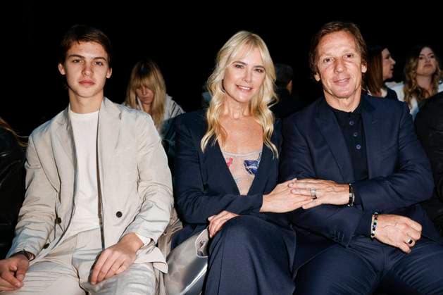 MFW - Emporio Armani Photocall Benicio Gravier, Valeria Mazza, Alejandro Gravier attend Emporio Armani’s fashion show during the Milan Fashion Week - Womenswear Fall Winter 2025 2026 on February 27, 2025 in Milan, Italy. Photo by Marco Piovanotto ABACAPRESS.COM Milan Italy  Copyright: xPiovanottoxMarco ABACAx