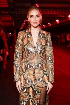 MFW - Roberto Cavalli Front Row MILAN, ITALY - FEBRUARY 27: Chiara Ferragni attends Roberto Cavalli’s fashion show during the Milan Fashion Week - Womenswear Fall Winter 2025 2026 on February 27, 2025 in Milan, Italy. Photo by Marco Piovanotto ABACAPRESS.COM Milan Italy  Copyright: xPiovanottoxMarco ABACAx