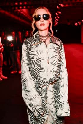 MFW - Roberto Cavalli Front Row MILAN, ITALY - FEBRUARY 27: Stella Bossi attends Roberto Cavalli’s fashion show during the Milan Fashion Week - Womenswear Fall Winter 2025 2026 on February 27, 2025 in Milan, Italy. Photo by Marco Piovanotto ABACAPRESS.COM Milan Italy  Copyright: xPiovanottoxMarco ABACAx