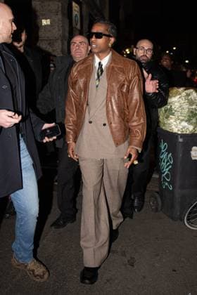 ASAP Rocky At Ray Ban Party - Milan AASAP Rocky seen arriving at Rayban for ASAP Rocky dinner during the Milan Fashion Week Womenswear Fall Winter 2025 2026 on February 27, 2025 in Milan, Italy. Photo by Florian Poitout ABACAPRESS.COM Milan Italy  Copyright: xPoitoutxFlorian ABACAx