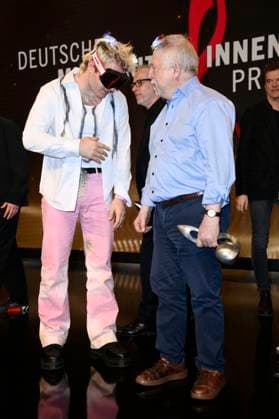 Ski Aggu und Wolf Biermann beim 16. Deutschen Musikautor*innenpreis der GEMA 2025 im Hotel The Ritz-Carlton. Berlin, 27.02.2025