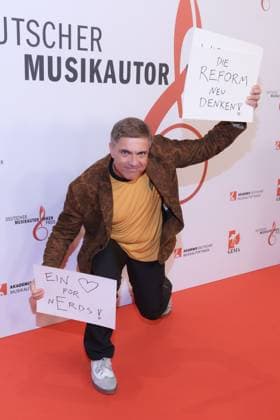 27.02.2025 , Moritz Eggert auf dem roten Teppich zum Deutscher Musikautorenpreis 2025, The Ritz-Carlton, Berlin, Berlin