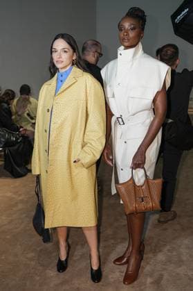 Milan, Italy: Milan, Milan Women s Fashion Week: Fall Winter 2025 26 - Tod s fashion show - front row - In the photo: Emanuela Postacchini KiKi Layne Milan Italy  - ZUMAp169 20250228_zea_p169_651 Copyright: xRiccardoxGIordanox
