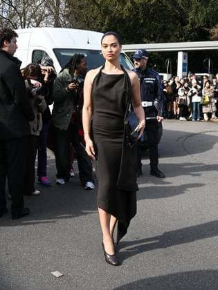 Milan, Milan Women s Fashion Week: Fall Winter 2025 - Tod s Fashion Show - Arrivals Milan, Milan Women s Fashion Week: Fall Winter 2025 - Tod s Fashion Show - Arrivals. Pictured: Shanina Shaik Milan  Copyright: xIPA ABACAx