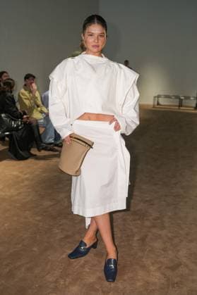 Milan, Italy: Milan, Milan Women s Fashion Week: Fall Winter 2025 26 - Tod s fashion show - front row - In the photo: Ellie Thumann Milan Italy  - ZUMAp169 20250228_zea_p169_655 Copyright: xRiccardoxGIordanox