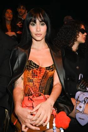 Milan, Milan Women s Fashion Week: Fall Winter 2025 - Women s Fashion, Fall Winter 2025.- Versace fashion show - guests. in the photo: Aitana  Copyright: xSimonaxChiocciax xipa-agency.netx xSimonaxChiocciax IPA_Agency_IPA54704362