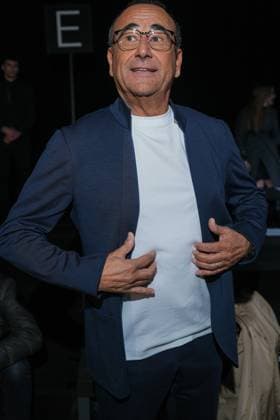 Milan, Milan Women s Fashion Week: Fall Winter 2025 26 - Women s Fashion, Fall Winter 2025 26 - Ermanno Scervino fashion show - front row in the photo: Carlo Conti  Copyright: xRiccardoxGIordanox xipa-agency.netx xRiccardoxGIordanox IPA_Agency_IPA54726898