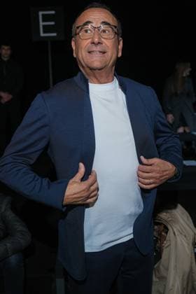 Milan, Milan Women s Fashion Week: Fall Winter 2025 26 - Women s Fashion, Fall Winter 2025 26 - Ermanno Scervino fashion show - front row in the photo: Carlo Conti  Copyright: xRiccardoxGIordanox xipa-agency.netx xRiccardoxGIordanox IPA_Agency_IPA54726901