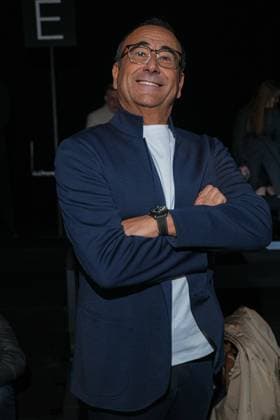 Milan, Milan Women s Fashion Week: Fall Winter 2025 26 - Women s Fashion, Fall Winter 2025 26 - Ermanno Scervino fashion show - front row in the photo: Carlo Conti  Copyright: xRiccardoxGIordanox xipa-agency.netx xRiccardoxGIordanox IPA_Agency_IPA54726906