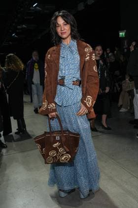 Milan, Milan Women s Fashion Week: Fall Winter 2025 26 - Women s Fashion, Fall Winter 2025 26 - Ermanno Scervino fashion show - front row in the photo: Asia Argento  Copyright: xRiccardoxGIordanox xipa-agency.netx xRiccardoxGIordanox IPA_Agency_IPA54726930
