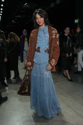 Milan, Milan Women s Fashion Week: Fall Winter 2025 26 - Women s Fashion, Fall Winter 2025 26 - Ermanno Scervino fashion show - front row in the photo: Asia Argento  Copyright: xRiccardoxGIordanox xipa-agency.netx xRiccardoxGIordanox IPA_Agency_IPA54726934