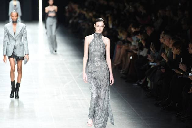 March 1, 2025, Milan, Italy: Models walk the runway during the presentation of the womenswear fall winter 2025-26 collection by designer ERMANNO SCERVINO, part of the Milan Fashion Week Milan Italy - ZUMAs232 20250301_zip_s232_013 Copyright: xErvinxShulkux