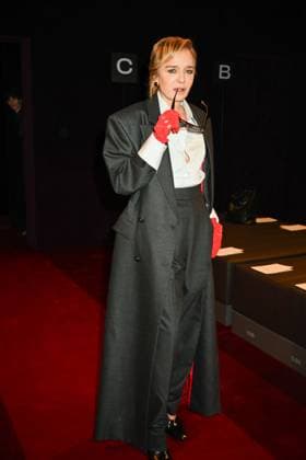 Milan, Milan Women s Fashion Week: Fall Winter 2025 - Women s Fashion, Fall Winter 2025.- Ferrari fashion show - catwalk. in the photo: Valeria Golino  Copyright: xSimonaxChiocciax xipa-agency.netx xSimonaxChiocciax IPA_Agency_IPA54734653