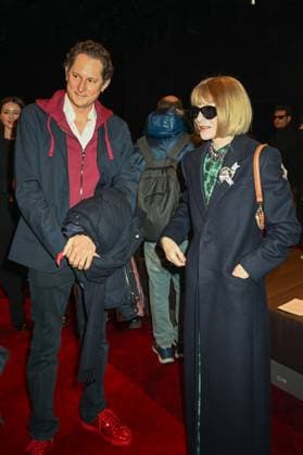 Milan, Italy: Milan, Milan Women s Fashion Week: Fall Winter 2025 - Women s Fashion, Fall Winter 2025.- Ferrari fashion show - catwalk. in the photo: John Elkann and Anna Wintour Milan Italy  - ZUMAp169 20250301_zea_p169_368 Copyright: xSimonaxChiocciax