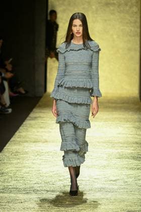 Milan, Milan Women s Fashion Week: Fall Winter 2025 - Luisa Spagnoli Fashion Show - Catwalk Milan, Milan Women s Fashion Week: Fall Winter 2025 - Women s Fashion, Fall Winter 2025.- Luisa Spagnoli fashion show - catwalk. in the photo: model MILAN Italy  Copyright: xIPA ABACAx
