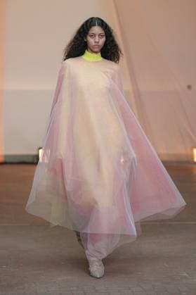 Milan, Milan Women s Fashion Week: Fall Winter 2025 26 - Women s Fashion, Fall Winter 2025 26 - MSGM fashion show - catwalk in the photo: Model  Copyright: xRiccardoxGIordanox xipa-agency.netx xRiccardoxGiordanox IPA_Agency_IPA54759724