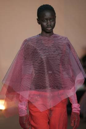 Milan, Milan Women s Fashion Week: Fall Winter 2025 26 - Women s Fashion, Fall Winter 2025 26 - MSGM fashion show - catwalk in the photo: Model  Copyright: xRiccardoxGIordanox xipa-agency.netx xRiccardoxGiordanox IPA_Agency_IPA54759747