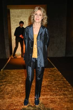 Milan, Milan Women s Fashion Week: Fall Winter 2025 - Women s Fashion, Fall Winter 2025.- Luisa Spagnoli fashion show - guests. in the photo: Margherita Buy  Copyright: xSimonaxChiocciax xipa-agency.netx xSimonaxChiocciax IPA_Agency_IPA54761784