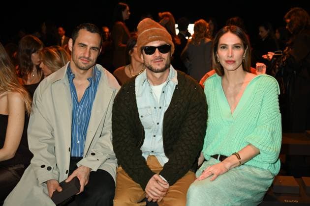 Milan, Milan Women s Fashion Week: Fall Winter 2025 - Women s Fashion, Fall Winter 2025.- Luisa Spagnoli fashion show - guests. in the photo: Jean George D Orazio, Paolo Stella, Ludovica Sauer  Copyright: xSimonaxChiocciax xipa-agency.netx xSimonaxChiocciax IPA_Agency_IPA54761815