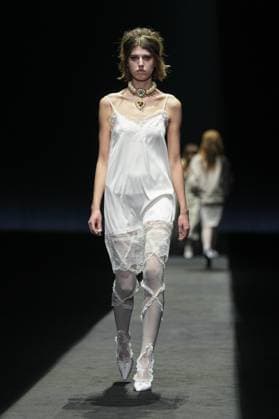 Milan, Milan Women s Fashion Week: Fall Winter 2025 26 - Women s Fashion, Fall Winter 2025 26 - Aniye Records fashion show - catwalk in the photo: Model  Copyright: xRiccardoxGIordanox xipa-agency.netx xRiccardoxGiordanox IPA_Agency_IPA54761909