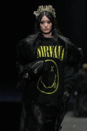Milan, Milan Women s Fashion Week: Fall Winter 2025 26 - Women s Fashion, Fall Winter 2025 26 - Aniye Records fashion show - catwalk in the photo: Model  Copyright: xRiccardoxGIordanox xipa-agency.netx xRiccardoxGiordanox IPA_Agency_IPA54762189