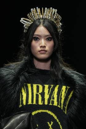 Milan, Milan Women s Fashion Week: Fall Winter 2025 26 - Women s Fashion, Fall Winter 2025 26 - Aniye Records fashion show - catwalk in the photo: Model  Copyright: xRiccardoxGIordanox xipa-agency.netx xRiccardoxGiordanox IPA_Agency_IPA54762199