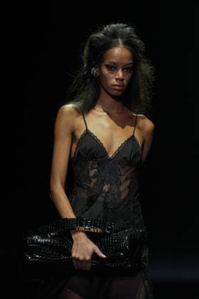 Milan, Milan Women s Fashion Week: Fall Winter 2025 26 - Women s Fashion, Fall Winter 2025 26 - Aniye Records fashion show - catwalk in the photo: Model  Copyright: xRiccardoxGIordanox xipa-agency.netx xRiccardoxGiordanox IPA_Agency_IPA54762224