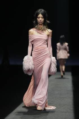 Milan, Milan Women s Fashion Week: Fall Winter 2025 26 - Women s Fashion, Fall Winter 2025 26 - Aniye Records fashion show - catwalk in the photo: Model  Copyright: xRiccardoxGIordanox xipa-agency.netx xRiccardoxGiordanox IPA_Agency_IPA54761968