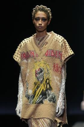 Milan, Milan Women s Fashion Week: Fall Winter 2025 26 - Women s Fashion, Fall Winter 2025 26 - Aniye Records fashion show - catwalk in the photo: Model  Copyright: xRiccardoxGIordanox xipa-agency.netx xRiccardoxGiordanox IPA_Agency_IPA54761988