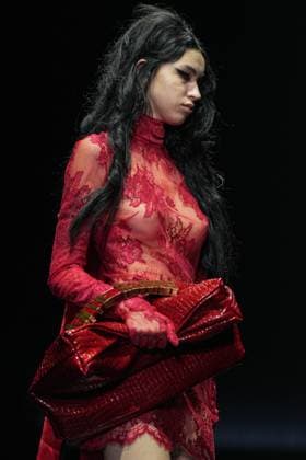 Milan, Milan Women s Fashion Week: Fall Winter 2025 26 - Women s Fashion, Fall Winter 2025 26 - Aniye Records fashion show - catwalk in the photo: Model  Copyright: xRiccardoxGIordanox xipa-agency.netx xRiccardoxGiordanox IPA_Agency_IPA54762011