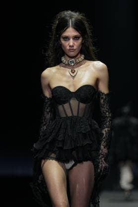 Milan, Milan Women s Fashion Week: Fall Winter 2025 26 - Women s Fashion, Fall Winter 2025 26 - Aniye Records fashion show - catwalk in the photo: Model  Copyright: xRiccardoxGIordanox xipa-agency.netx xRiccardoxGiordanox IPA_Agency_IPA54762270