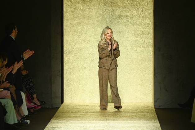 Milan, Milan Women s Fashion Week: Fall Winter 2025 - Women s Fashion, Fall Winter 2025.- Luisa Spagnoli fashion show - catwalk. in the photo: Nicoletta Spagnoli  Copyright: xSimonaxChiocciax xipa-agency.netx xSimonaxChiocciax IPA_Agency_IPA54764005