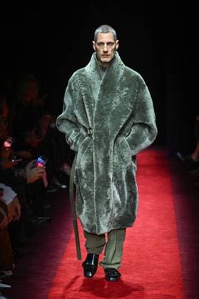 Milan, Milan Women s Fashion Week: Fall Winter 2025 - Women s Fashion, Fall Winter 2025.- Ferrari fashion show - catwalk. in the photo: model  Copyright: xSimonaxChiocciax xipa-agency.netx xSimonaxChiocciax IPA_Agency_IPA54764895