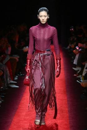 Milan, Milan Women s Fashion Week: Fall Winter 2025 - Women s Fashion, Fall Winter 2025.- Ferrari fashion show - catwalk. in the photo: model  Copyright: xSimonaxChiocciax xipa-agency.netx xSimonaxChiocciax IPA_Agency_IPA54764911