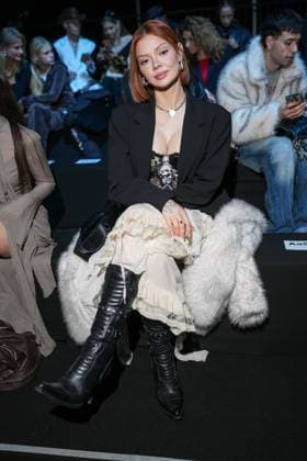 Milan, Milan Women s Fashion Week: Fall Winter 2025 26 - Women s Fashion, Fall Winter 2025 26 - Aniye Records fashion show - front row in the photo: Mirta Miller  Copyright: xRiccardoxGIordanox xipa-agency.netx xRiccardoxGiordanox IPA_Agency_IPA54765277