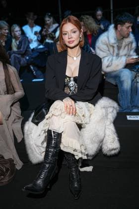 Milan, Milan Women s Fashion Week: Fall Winter 2025 26 - Women s Fashion, Fall Winter 2025 26 - Aniye Records fashion show - front row in the photo: Mirta Miller  Copyright: xRiccardoxGIordanox xipa-agency.netx xRiccardoxGiordanox IPA_Agency_IPA54765282