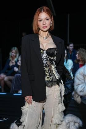 Milan, Milan Women s Fashion Week: Fall Winter 2025 26 - Women s Fashion, Fall Winter 2025 26 - Aniye Records fashion show - front row in the photo: Mirta Miller  Copyright: xRiccardoxGIordanox xipa-agency.netx xRiccardoxGiordanox IPA_Agency_IPA54765290
