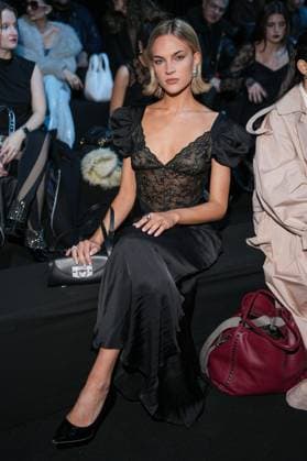Milan, Milan Women s Fashion Week: Fall Winter 2025 26 - Women s Fashion, Fall Winter 2025 26 - Aniye Records fashion show - front row in the photo: Emilia Silberg  Copyright: xRiccardoxGIordanox xipa-agency.netx xRiccardoxGiordanox IPA_Agency_IPA54765341