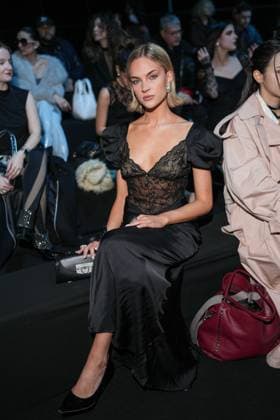 Milan, Milan Women s Fashion Week: Fall Winter 2025 26 - Women s Fashion, Fall Winter 2025 26 - Aniye Records fashion show - front row in the photo: Emilia Silberg  Copyright: xRiccardoxGIordanox xipa-agency.netx xRiccardoxGiordanox IPA_Agency_IPA54765345