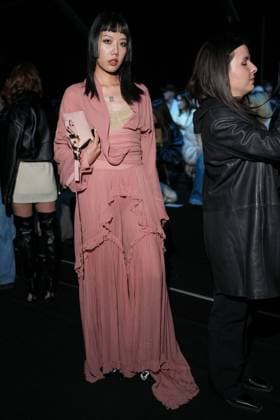 Milan, Milan Women s Fashion Week: Fall Winter 2025 26 - Women s Fashion, Fall Winter 2025 26 - Aniye Records fashion show - front row in the photo: Michelle Zeqing Song  Copyright: xRiccardoxGIordanox xipa-agency.netx xRiccardoxGiordanox IPA_Agency_IPA54765399