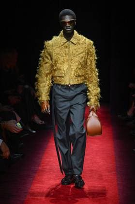 Milan, Italy: Milan, Milan Women s Fashion Week: Fall Winter 2025 - Women s Fashion, Fall Winter 2025.- Ferrari fashion show - catwalk. in the photo: model Milan Italy  - ZUMAp169 20250301_zea_p169_847 Copyright: xSimonaxChiocciax