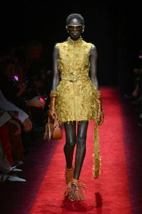 Milan, Italy: Milan, Milan Women s Fashion Week: Fall Winter 2025 - Women s Fashion, Fall Winter 2025.- Ferrari fashion show - catwalk. in the photo: model Milan Italy  - ZUMAp169 20250301_zea_p169_848 Copyright: xSimonaxChiocciax